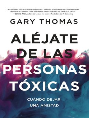 cover image of Aléjate de las personas tóxicas